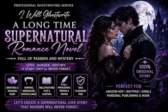 ghostwrite a supernatural romance novel full of passion and mystery like tvd