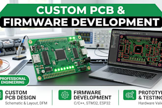 develop custom pcb and embedded firmware for industrial electronics