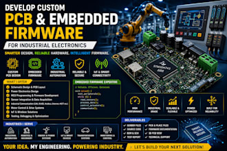 develop custom pcb and embedded firmware for industrial electronics