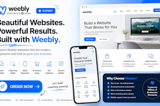 build weebly website, business website, ecommerce store, responsive website