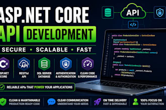 develop an asp net core web API with sql server