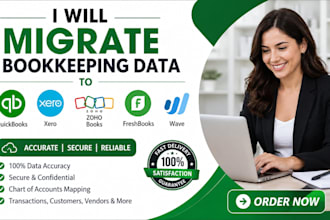 migrate bookkeeping data to quickbooks xero zoho book freshbooks wave CRM