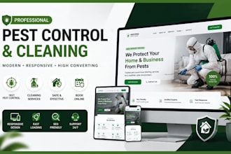 design pest control service website cleaning website fumigation website
