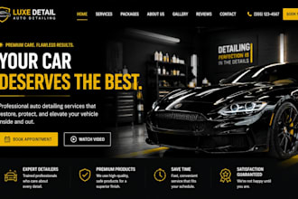 design wix auto detailing website car detailing service website car dealersip