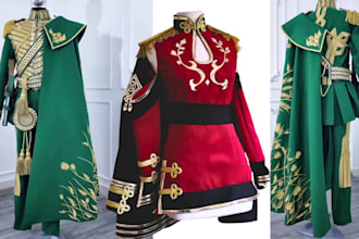 sew custom cosplay fabric costume anime cosplay event cloth design creation foam
