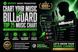 chart your spotify music on billboard top 25 music charts