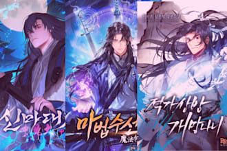 draw your graphic novel cover anime manga webtooon cover design webnovel comic