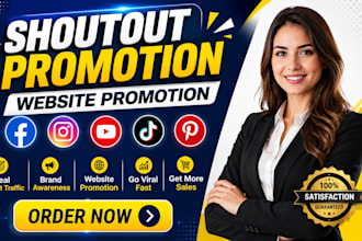 shoutout promote share website link to 300m USA UK twitter fb ig yt tiktok users