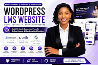 design wordpress lms dorik website wordpress learndash membership website