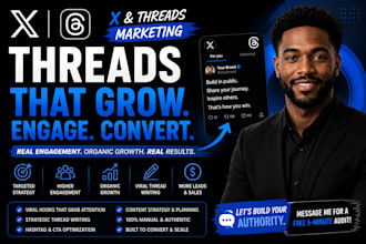 do professional thread marketing, profile audit and content strategy