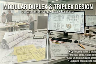 design texas modular duplex and triplex construction drawings