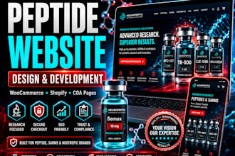 peptide website sarms website research peptide store fda compliant coa pages SEO
