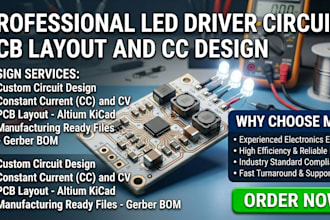 create professional led driver circuit, pcb layout and constant current design