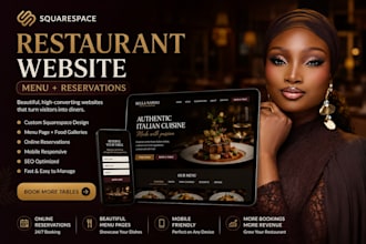 design a squarespace restaurant website with menu and online reservations