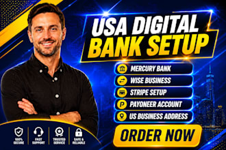 create usa bank, llc, wise, mercury, stripe, proof of USA physical address