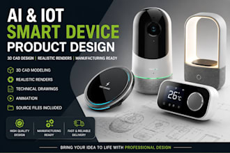 create wireless charger smart hub led lamp ai device in autocad cad design
