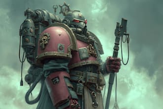 design dark futuristic warhammer 40k inspired concept art
