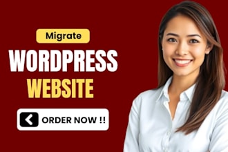 migrate wordpress website, transfer hosting, backup, clone or move your wp site