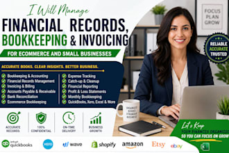 manage bookkeeping, financial records and invoicing for businesses