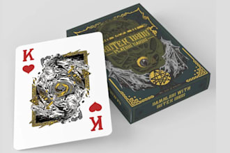 create a stunning card game design board game design tcg card illustration