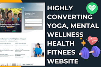design yoga mental wellness health fitness leads website