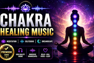 compose chakra healing music, solfeggio, meditation audio, dreamscape audio