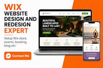 redesign wix website, fix wix website bugs, layout, and mobile responsiveness