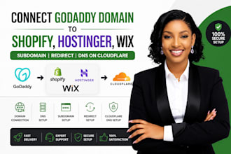 connect godaddy domain to shopify, hostinger, wix, subdomain redirect domain dns