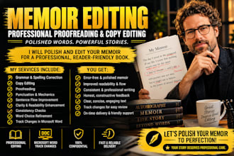 professionally edit and proofread your memoir