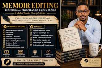 professionally edit and proofread your memoir