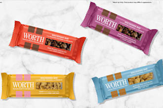 design candy wrapper, chocolate bar, snacks sticks label and mockup