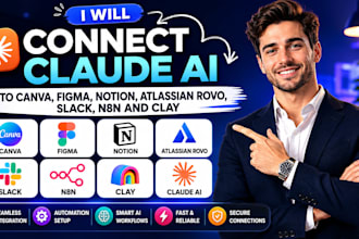 connect claude ai to canva figma atlassian rovo slack n8n and clay