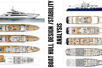 design ship hull, boat plans, and marine engineering drawings