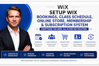 setup wix bookings class schedule online store membership subscription system