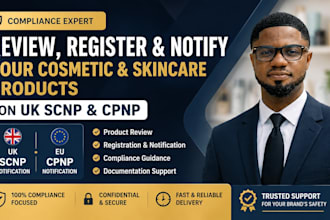 review, register and notify your cosmetic, skincare products on UK scpn, cpnp
