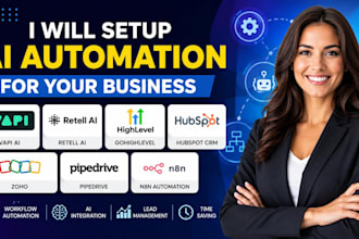 setup vapi ai retell ai gohighlevel hubspot crm zoho pipedrive n8n ai automation