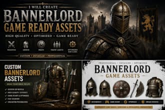 create realistic bannerlord game ready assets
