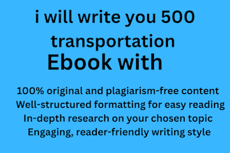 500 words ebook transportation