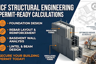 provide icf structural calculations and foundation design