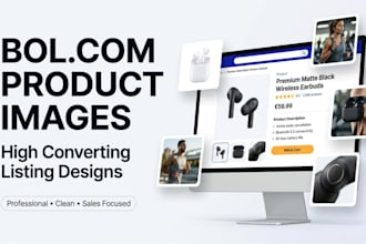 design amazon product listing images lifestyle or bol product infographics