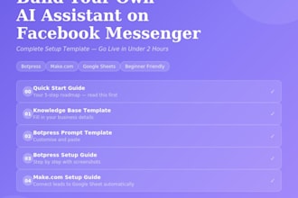 give you an ai chatbot template set up for facebook messenger