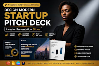 design  modern startup pitch deck investor presentation slides