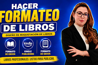 hacer formateo de libros diseño de maquetación de libros formato de ebook kindle