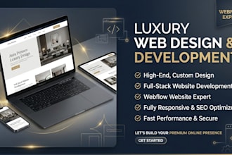 build luxury website design, website development , and web flow website