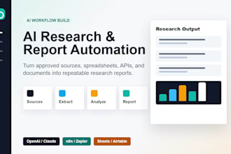 build an ai research assistant or report automation workflow