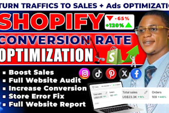 boost shopify sales conversion rate opitimization shopify store audit cro