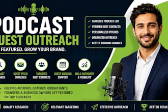 do podcast guest outreach and pitch you to targeted podcasts