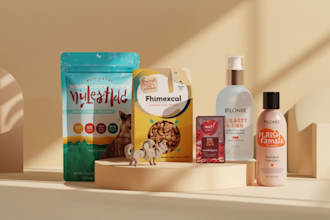 create pet product packaging design, tech gadget packaging and box dieline