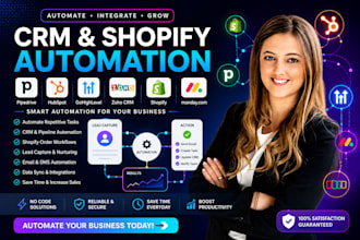 automate pipedrive, hubspot, gohighlevel, zoho, shopify and monday workflows