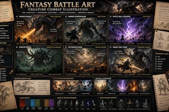 draw professional game storyboard sequences and scenes